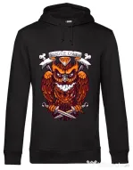 Hoodie barbat cu gluga Rogue owl Negru