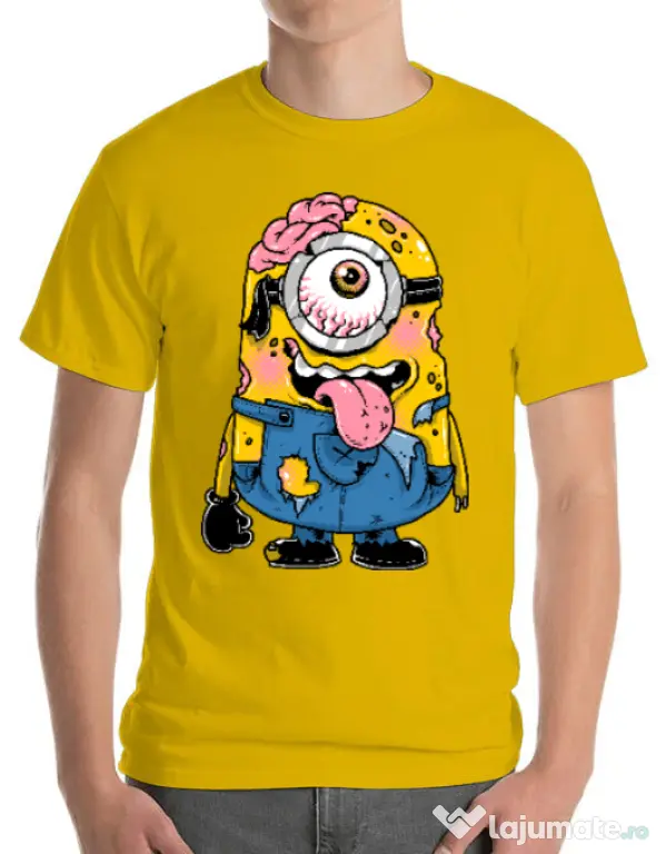 Tricou ADLER barbat Zombie minion Galben