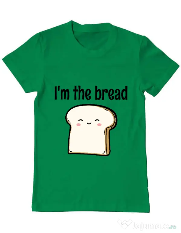 Tricou ADLER barbat I am the bread Verde mediu