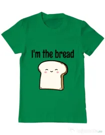 Tricou ADLER barbat I am the bread Verde mediu