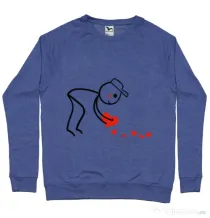 Bluza ADLER barbat Dovezi de dragoste 2 Albastru melanj