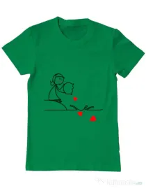 Tricou ADLER barbat Fishing for love 2 Verde mediu