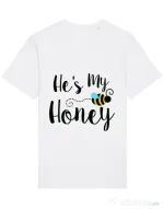 Tricou STANLEY STELLA barbat He is my honey Alb