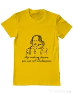 Tricou ADLER barbat Stop making drama Galben