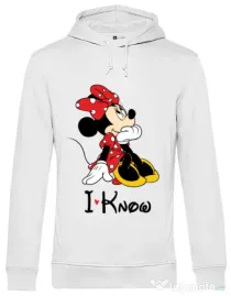 Hoodie barbat cu gluga I know Alb
