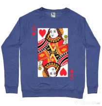 Bluza ADLER barbat Queen of hearts Albastru melanj
