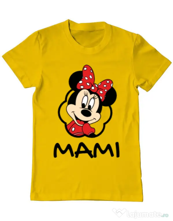Tricou ADLER barbat Mouse mommy Galben