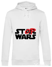 Hoodie barbat cu gluga Stop wars Alb