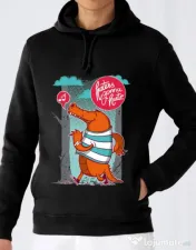 Hoodie barbat cu gluga Haters gonna hate Negru