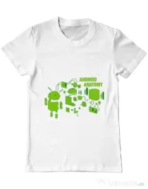 Tricou ADLER barbat Android anatomy Alb
