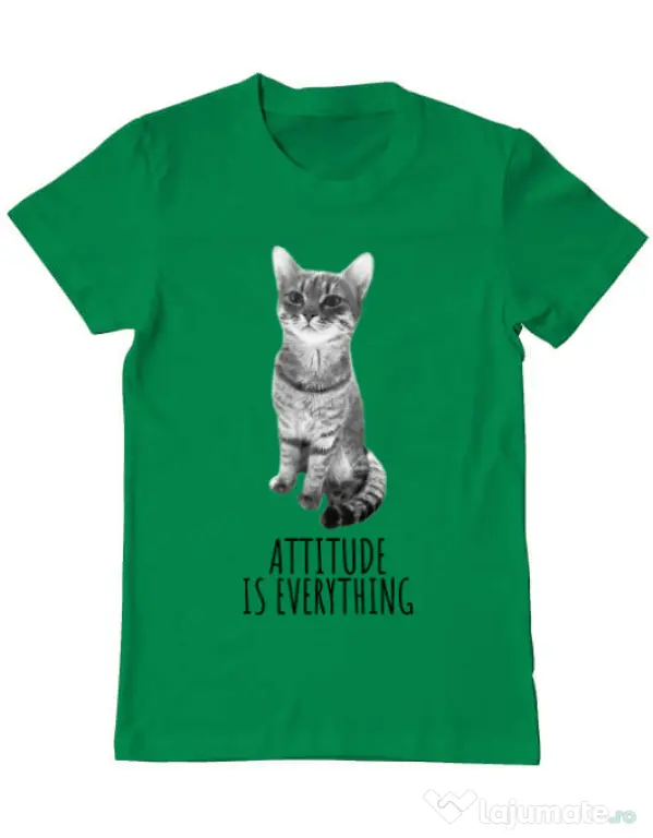 Tricou ADLER barbat Attitude is everything Verde mediu