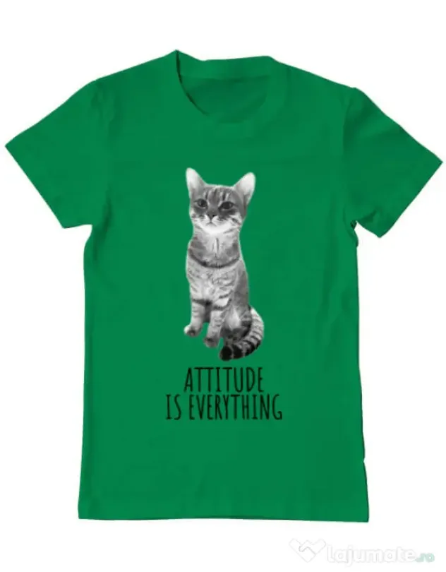 Tricou ADLER barbat Attitude is everything Verde mediu
