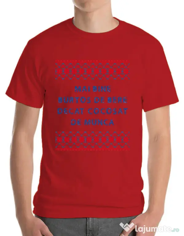 Tricou ADLER barbat Burtos de bere Rosu