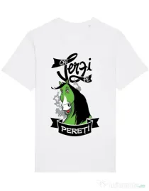 Tricou STANLEY STELLA barbat Cai verzi Alb