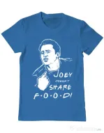Tricou ADLER barbat Joey doesnt share food Albastru azuriu