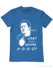 Tricou ADLER barbat Joey doesnt share food Albastru azuriu