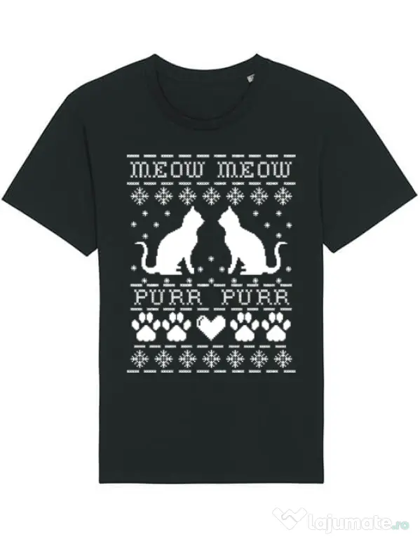 Tricou STANLEY STELLA barbat Meow purr Negru