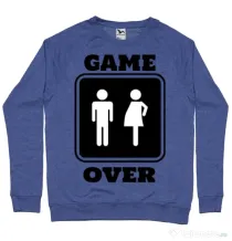 Bluza ADLER barbat Game over pregnant Albastru melanj
