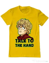 Tricou ADLER barbat Talk to the hand Galben