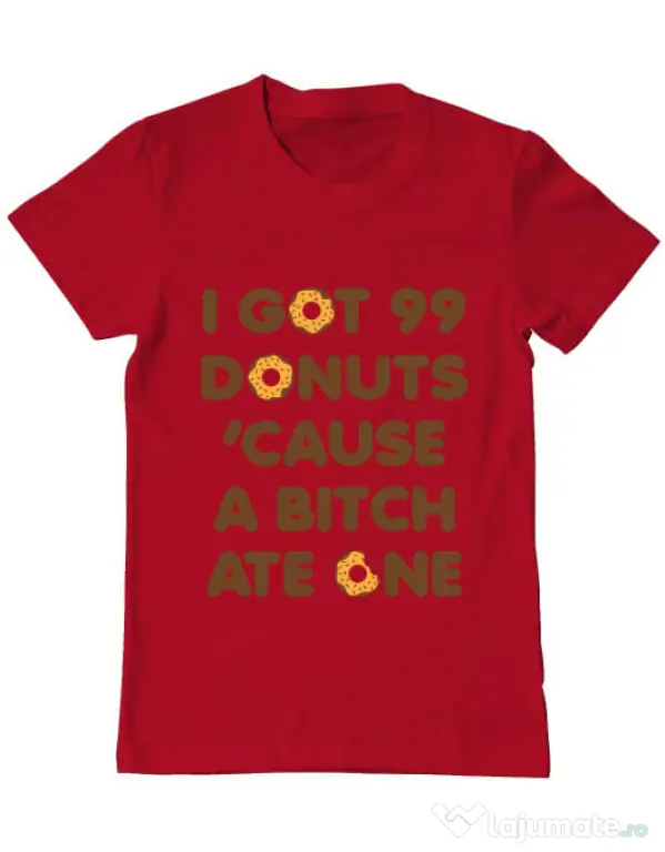 Tricou ADLER barbat 99 Donuts Rosu