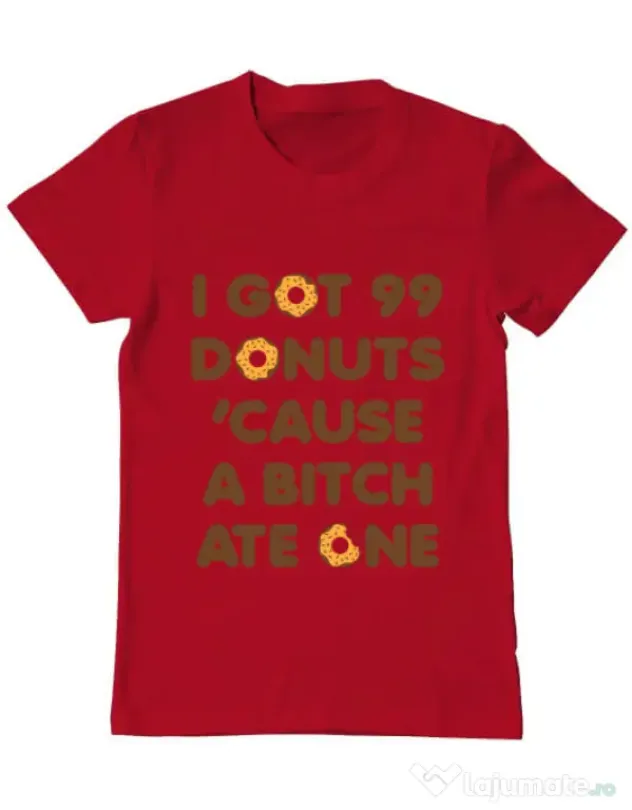 Tricou ADLER barbat 99 Donuts Rosu