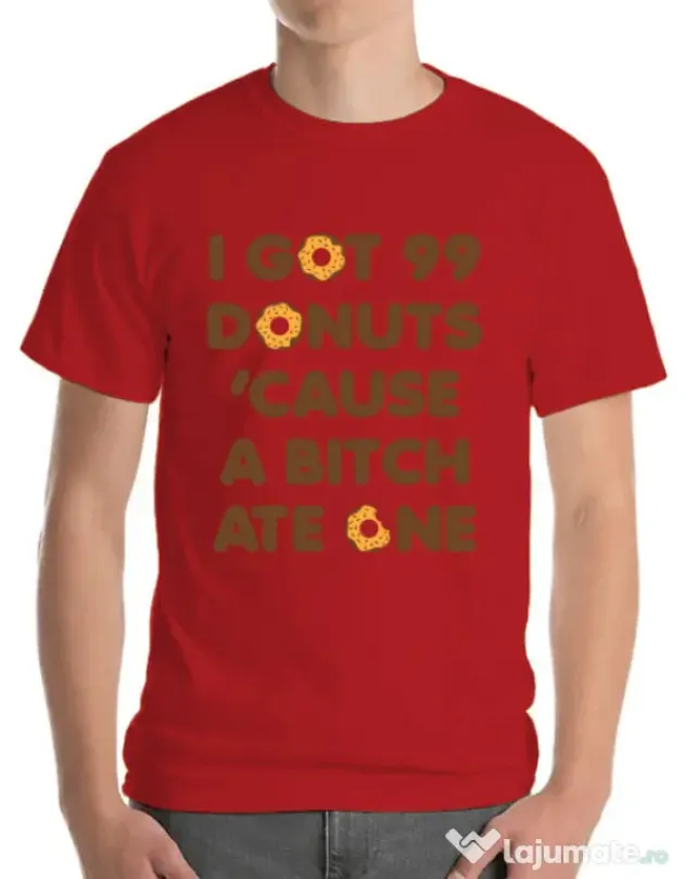 Tricou ADLER barbat 99 Donuts Rosu
