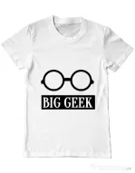 Tricou ADLER barbat Big geek Alb