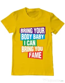 Tricou ADLER barbat Bring your body Galben