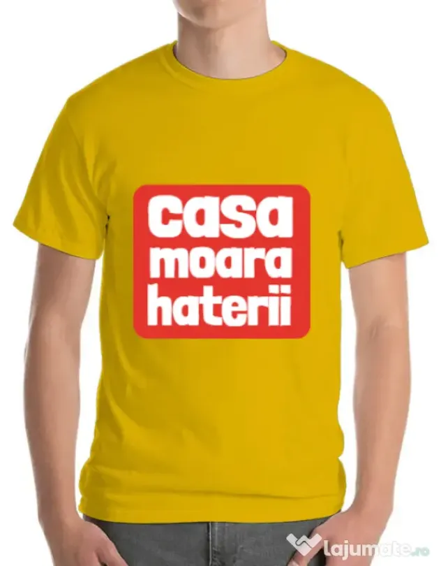 Tricou ADLER barbat Casa moara haterii Galben