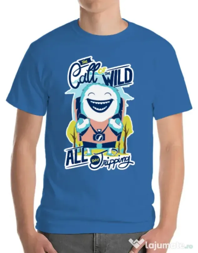 Tricou ADLER barbat Call of the wild Albastru azuriu