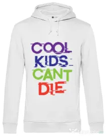 Hoodie barbat cu gluga Cool kids Alb