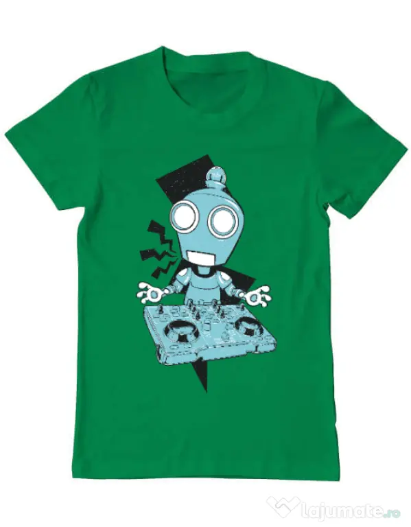 Tricou ADLER barbat Dj robot Verde mediu