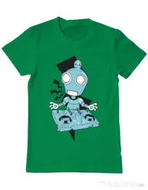 Tricou ADLER barbat Dj robot Verde mediu