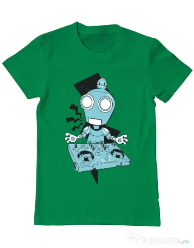 Tricou ADLER barbat Dj robot Verde mediu