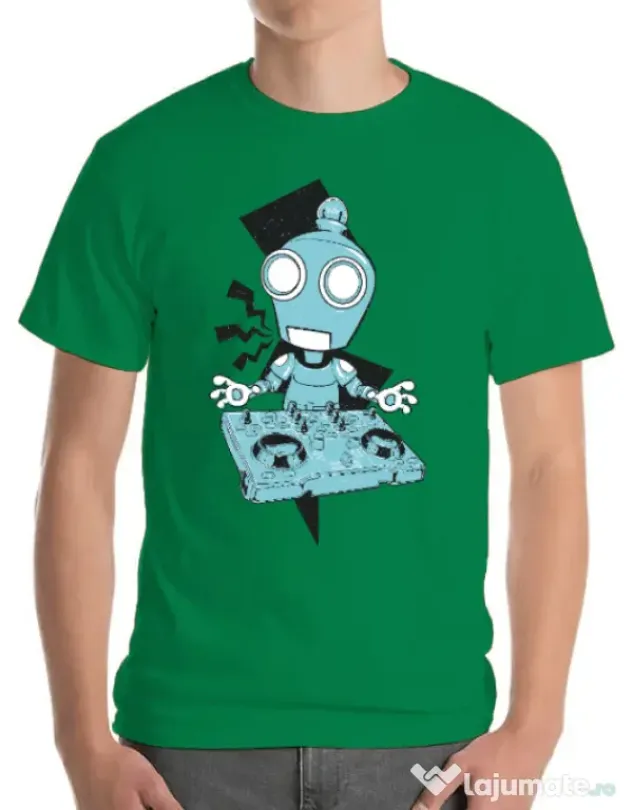 Tricou ADLER barbat Dj robot Verde mediu