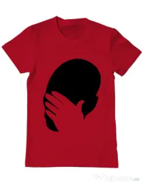 Tricou ADLER barbat Facepalm Rosu