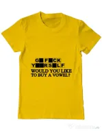 Tricou ADLER barbat Go fuck yourself Galben