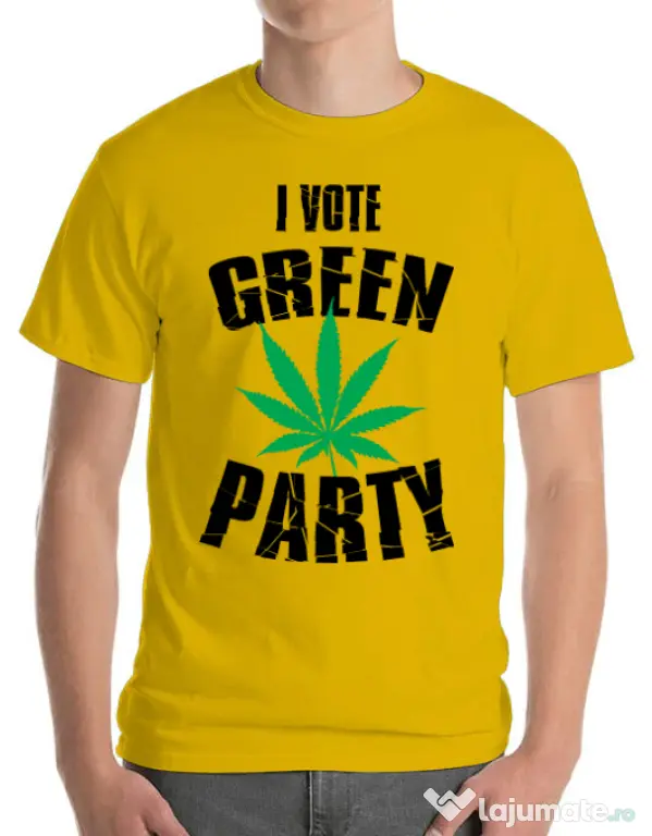 Tricou ADLER barbat Green party Galben