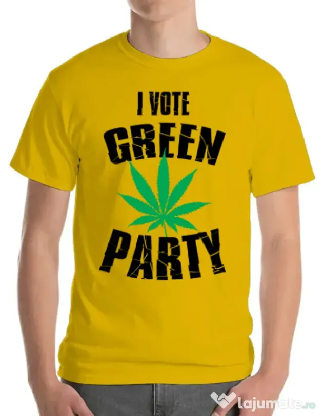 Tricou ADLER barbat Green party Galben