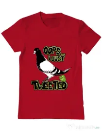 Tricou ADLER barbat I just tweeted Rosu
