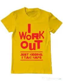 Tricou ADLER barbat I work out Galben