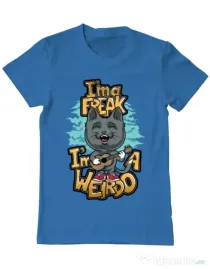 Tricou ADLER barbat I am a freak Albastru azuriu