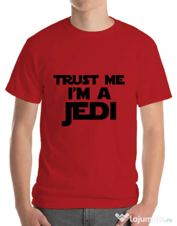 Tricou ADLER barbat I am a jedi Rosu