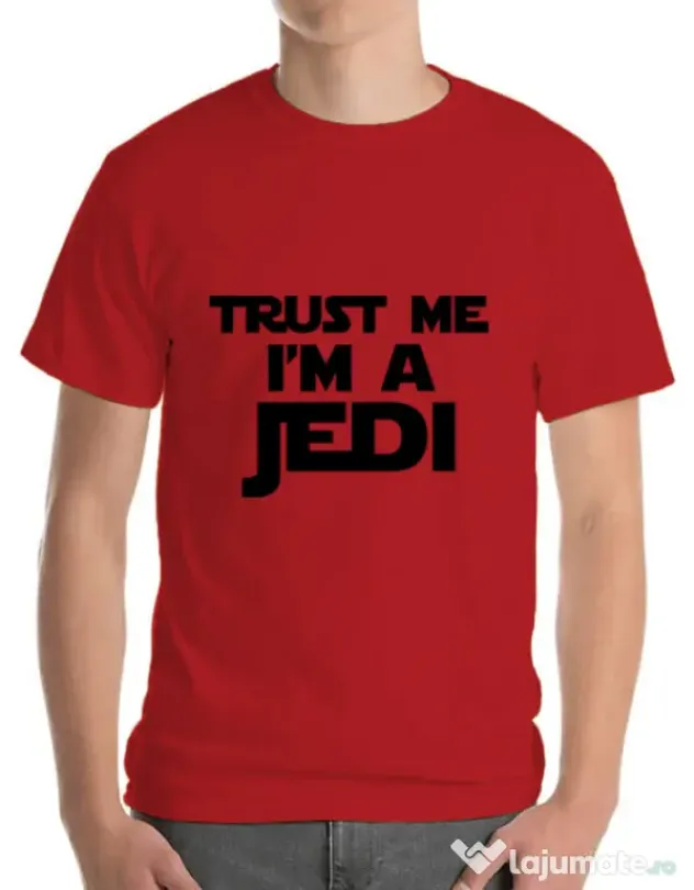 Tricou ADLER barbat I am a jedi Rosu
