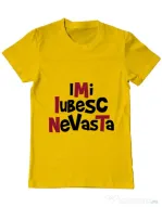 Tricou ADLER barbat Imi iubesc nevasta Galben