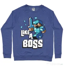 Bluza ADLER barbat Like a boss Albastru melanj