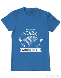 Tricou ADLER barbat House Stark Albastru azuriu
