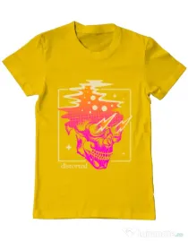 Tricou ADLER barbat Distorted Galben