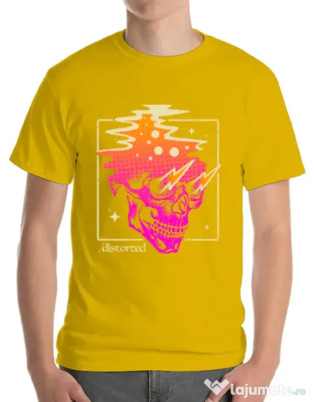 Tricou ADLER barbat Distorted Galben
