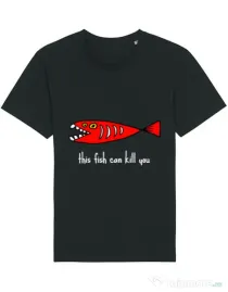 Tricou STANLEY STELLA barbat This fish can kill you Negru